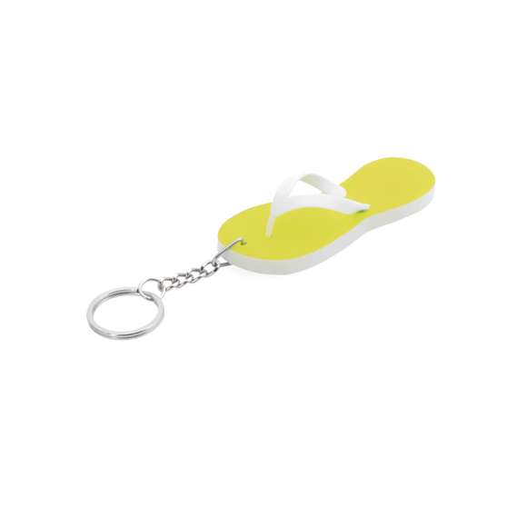 Original llavero chancla con cuerpo de EVA en divertido diseño bicolor de variados colores.