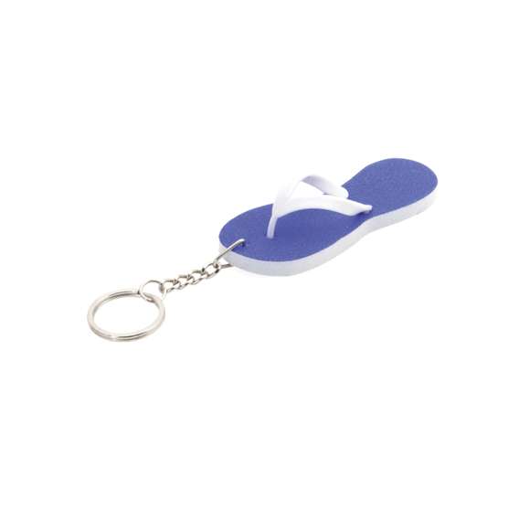 Original llavero chancla con cuerpo de EVA en divertido diseño bicolor de variados colores.