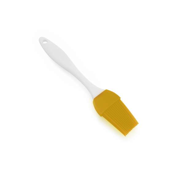  	Pincel de cocina con extremo de silicona en vivos colores y confortable mango ergonómico con troquelado para colgar.