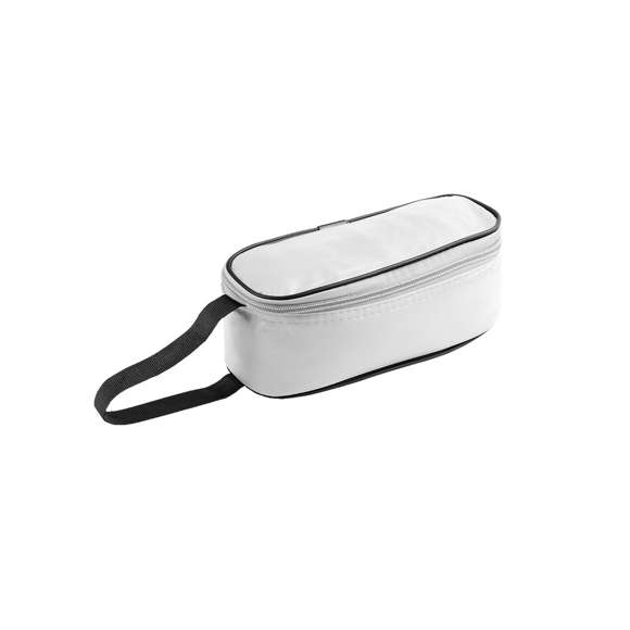 Portabocadillos en resistente PVC de vivos colores y con cierre de cremallera. Con asa en nylon reforzado e interior isotermo en acabado de aluminio.