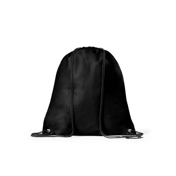 Mochila de cuerdas fabricada en non-woven. Confeccionada en suave TNT y disponible en amplia gama de originales colores. Cuerdas en color negro y esquinas reforzadas con argollas metálicas aportando más resistencia.