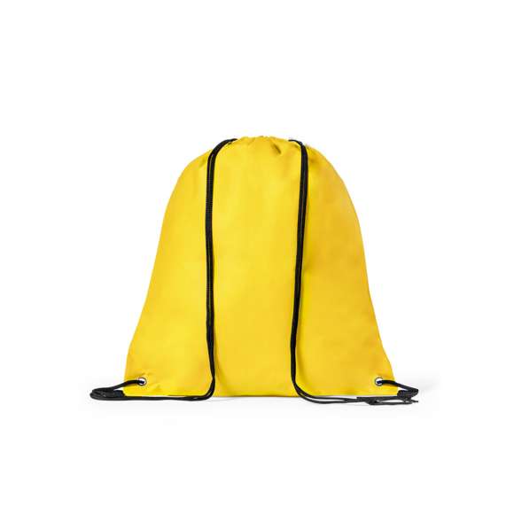 Mochila de cuerdas fabricada en non-woven. Confeccionada en suave TNT y disponible en amplia gama de originales colores. Cuerdas en color negro y esquinas reforzadas con argollas metálicas aportando más resistencia.