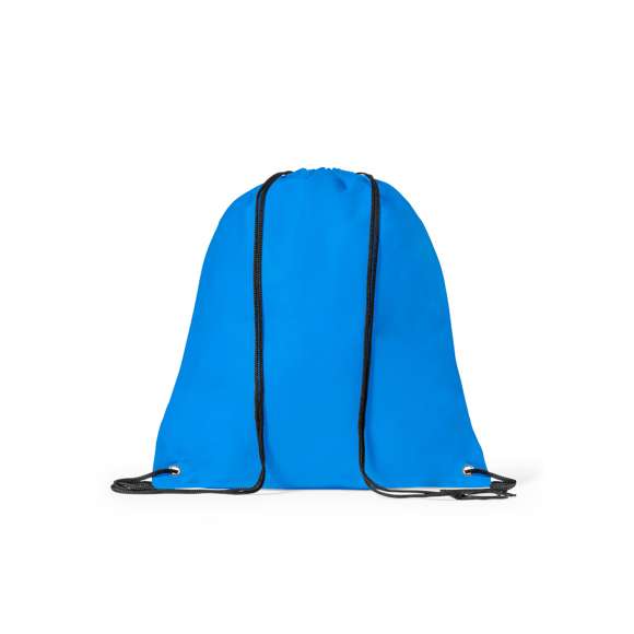 Mochila de cuerdas fabricada en non-woven. Confeccionada en suave TNT y disponible en amplia gama de originales colores. Cuerdas en color negro y esquinas reforzadas con argollas metálicas aportando más resistencia.
