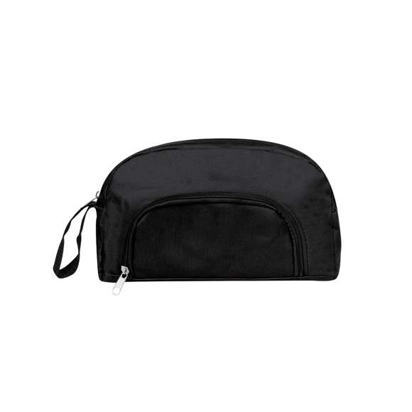 Neceser multiusos en resistente poliéster 600D de vivos colores con cremalleras a juego. Bolsillo exterior de cremallera y resistente asa de transporte en color negro. Forro interior en suave poliéster a juego.