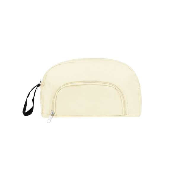 Neceser multiusos en resistente poliéster 600D de vivos colores con cremalleras a juego. Bolsillo exterior de cremallera y resistente asa de transporte en color negro. Forro interior en suave poliéster a juego.