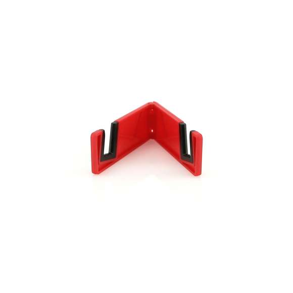 Soporte para dispositivo móvil de patas plegables y topes anideslizantes en PVC. En atrevidos colores y especialmente diseñado para marcaje en tampografía.