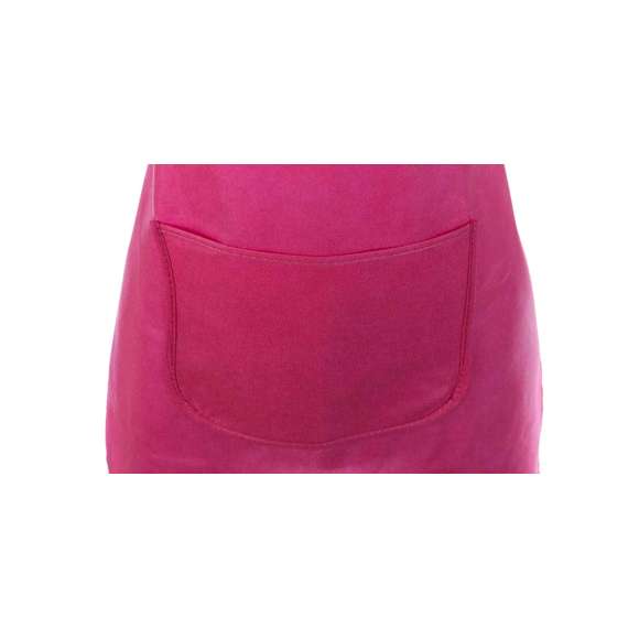 Delantal de non-woven en variada gama de vivos colores. Con bolsillo frontal y cintas de ajuste. De corte por encima de la rodilla.