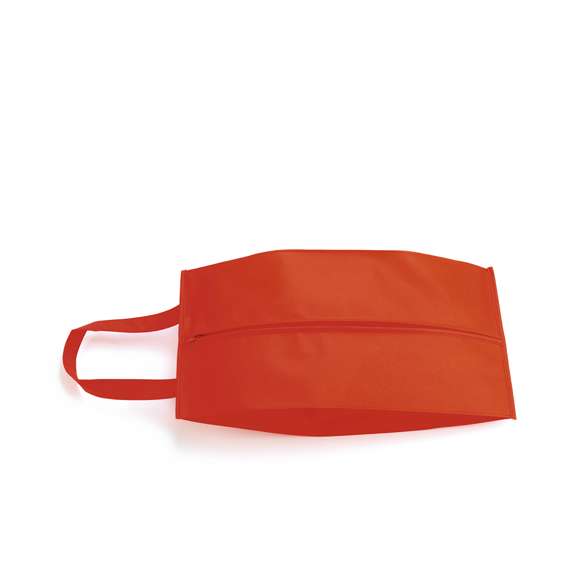 Zapatillero de non-woven en amplia gama de vivos colores. Con cremallera y cómoda asa de transporte a juego.