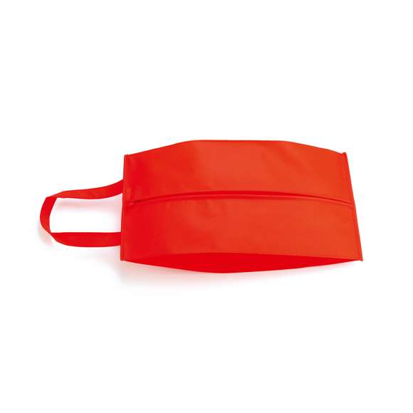 Zapatillero de non-woven en amplia gama de vivos colores. Con cremallera y cómoda asa de transporte a juego.