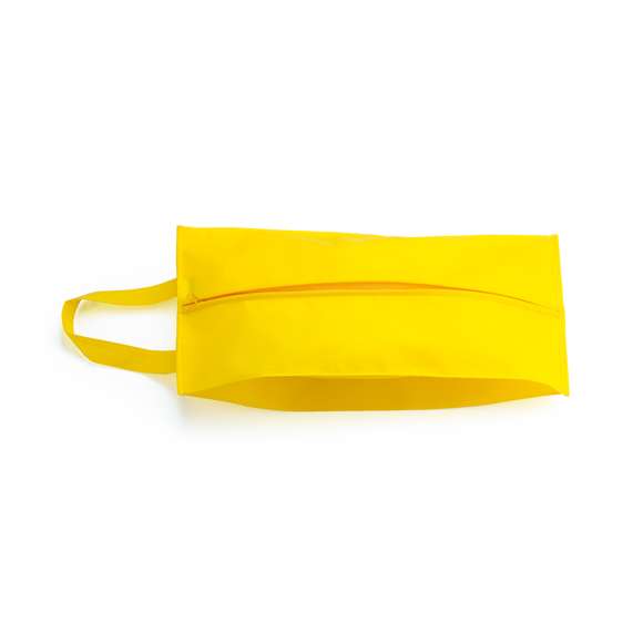 Zapatillero de non-woven en amplia gama de vivos colores. Con cremallera y cómoda asa de transporte a juego.