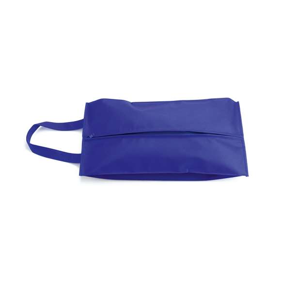 Zapatillero de non-woven en amplia gama de vivos colores. Con cremallera y cómoda asa de transporte a juego.