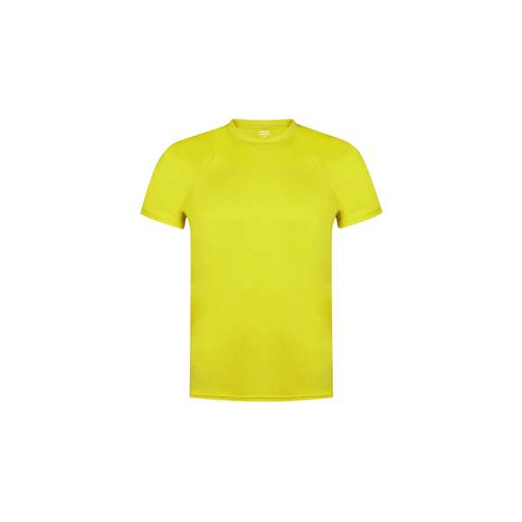 Camiseta técnica para niño en material 100% poliéster transpirable de 135g/m2. Disponible en variada gama de vivos colores y en tallas 4-5, 6-8, 10-12.