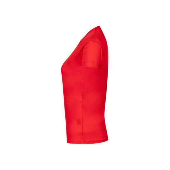 Camiseta técnica para mujer en material 100% poliéster transpirable de 135g/m2. Disponible en variada gama de vivos colores y en tallas S, M, L, XL.