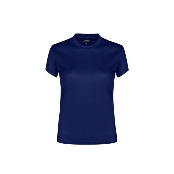 Camiseta técnica para mujer en material 100% poliéster transpirable de 135g/m2. Disponible en variada gama de vivos colores y en tallas S, M, L, XL.