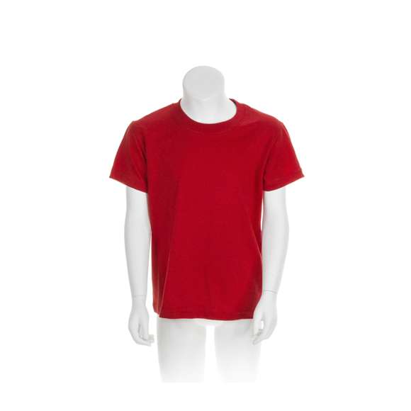 Camiseta para niño en material 100% algodón de 135g/m2. Disponible en variada gama de vivos colores y en tallas 4-5, 6-8, 10-12.