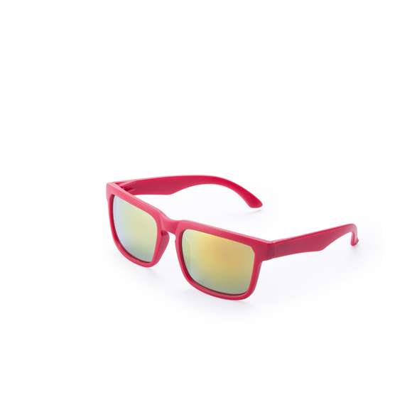Gafas de sol con protección UV400 de clásico diseño veraniego. Con montura mate en divertidos colores y lentes espejadas a juego.