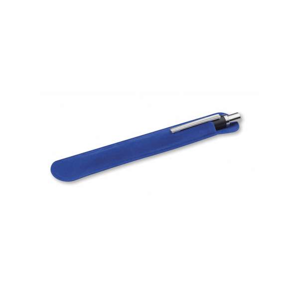 Funda para bolígrafo en suave antelina de vivos colores.