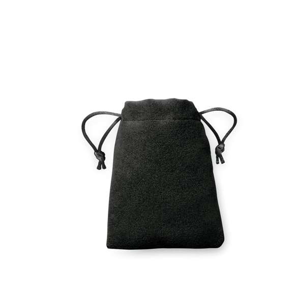 Bolsita de antelina con cuerpo de suave acabado en vivos y variados colores. Con cierre de cinta a juego.