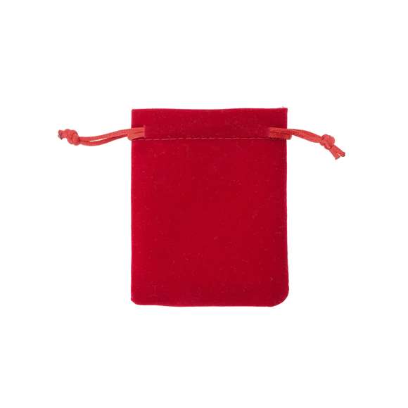 Bolsita de antelina con cuerpo de suave acabado en vivos y variados colores. Con cierre de cinta a juego.