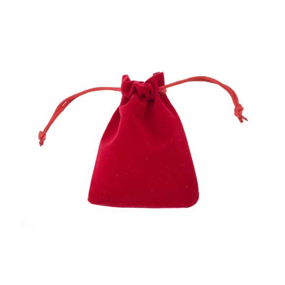 Bolsita de antelina con cuerpo de suave acabado en vivos y variados colores. Con cierre de cinta a juego.