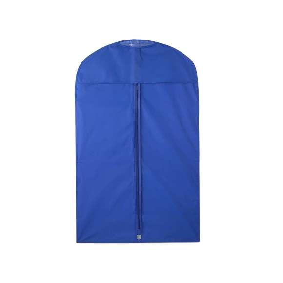 Portatrajes en suave material PEVA de variados colores. Con cierre de cremallera a juego y argolla metálica reforzada para percha.