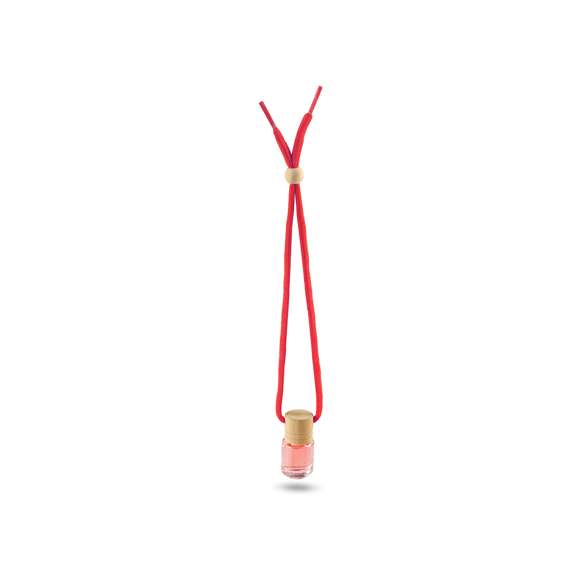Ambientador aroma océano. En tarro de cristal de 5ml con tapón de madera, cordón a juego y accesorio de ajuste en madera. Presentado en cajita individual de PVC.