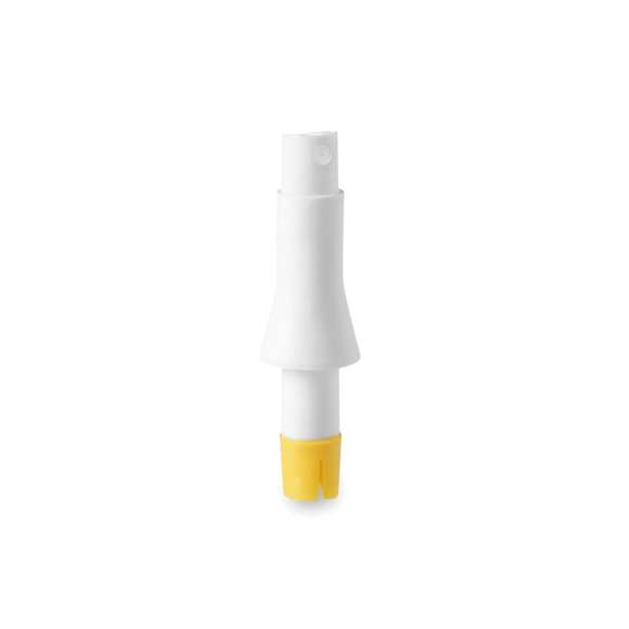 Original vaporizador para cítricos. Al presionar la base punzante sobre el cítrico se accede a su interior, y pulsando el vaporizador se extrae el líquido.