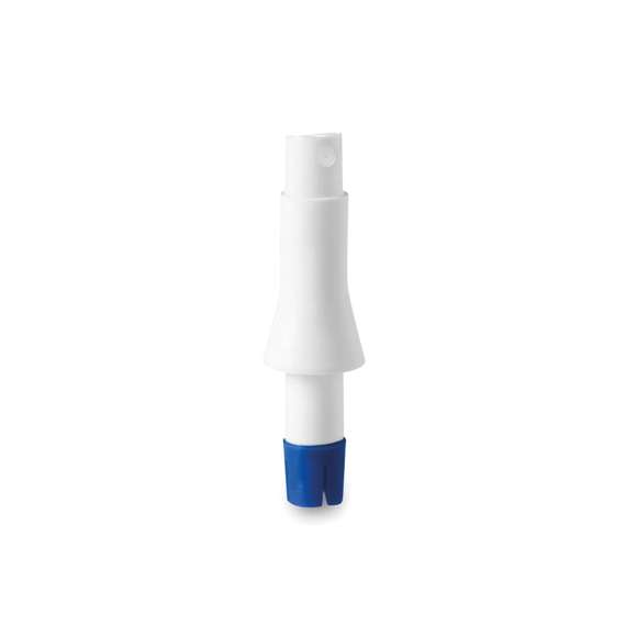Original vaporizador para cítricos. Al presionar la base punzante sobre el cítrico se accede a su interior, y pulsando el vaporizador se extrae el líquido.