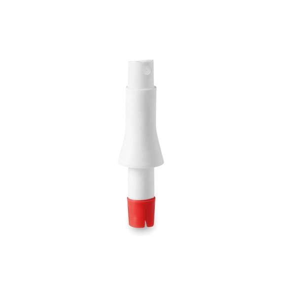 Original vaporizador para cítricos. Al presionar la base punzante sobre el cítrico se accede a su interior, y pulsando el vaporizador se extrae el líquido.