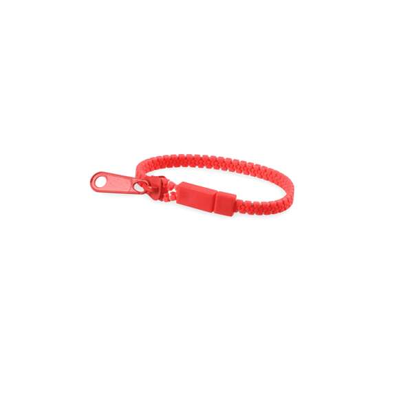 Original pulsera cremallera en variados colores de alegre diseño. Con tirador y cierre a juego.