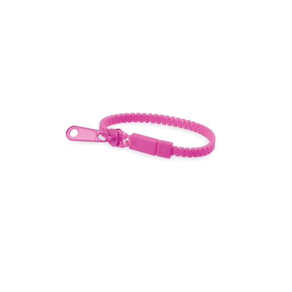 Original pulsera cremallera en variados colores de alegre diseño. Con tirador y cierre a juego.