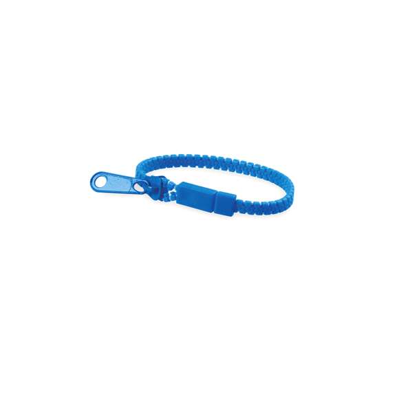 Original pulsera cremallera en variados colores de alegre diseño. Con tirador y cierre a juego.