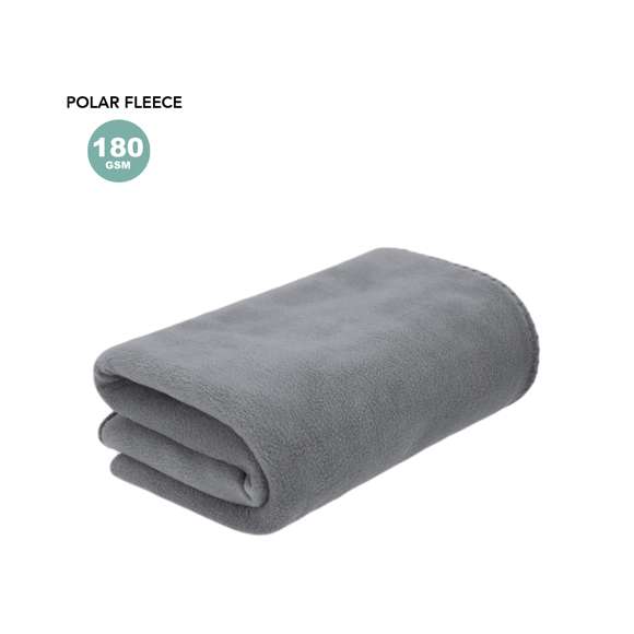  	Manta de 120x150cm en variada gama de vivos colores. En material polar fleece anti-pilling de 180g/m2.
