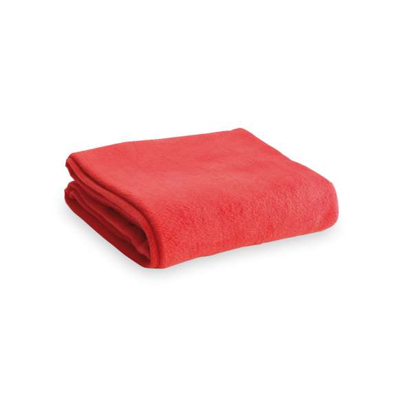  	Manta de 120x150cm en variada gama de vivos colores. En material polar fleece anti-pilling de 180g/m2.