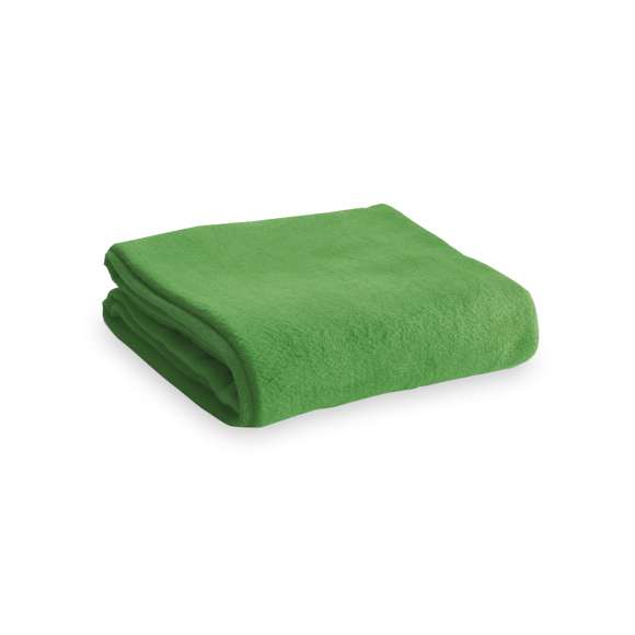 	Manta de 120x150cm en variada gama de vivos colores. En material polar fleece anti-pilling de 180g/m2.