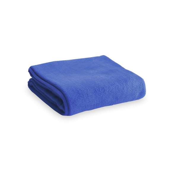  	Manta de 120x150cm en variada gama de vivos colores. En material polar fleece anti-pilling de 180g/m2.