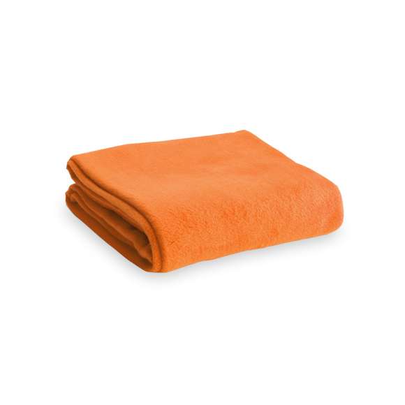  	Manta de 120x150cm en variada gama de vivos colores. En material polar fleece anti-pilling de 180g/m2.