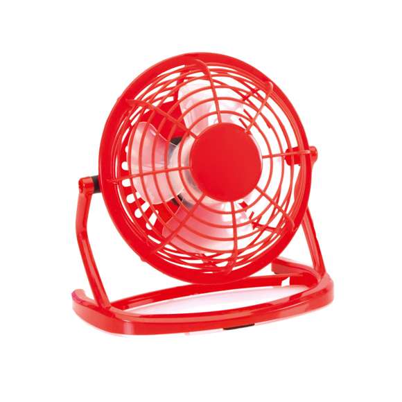Atrevido mini ventilador de escritorio con conexión USB en divertidos colores. De compacto y resistente diseño, incorpora interruptor en la parte trasera, además de una generosa zona central para impresión en tampografía o gota de resina. Presentado en atractiva caja de diseño.