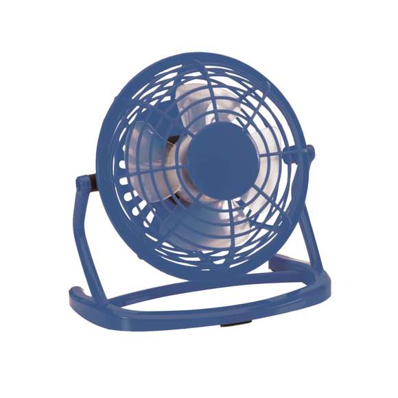 Atrevido mini ventilador de escritorio con conexión USB en divertidos colores. De compacto y resistente diseño, incorpora interruptor en la parte trasera, además de una generosa zona central para impresión en tampografía o gota de resina. Presentado en atractiva caja de diseño.