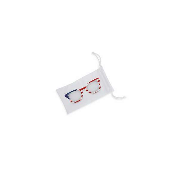 Funda de suave poliéster con cuerpo acabado en color blanco y cierre de cuerdas a juego. Especialmente diseñada para marcaje en sublimación.