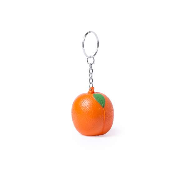  	Original llavero antiestrés con cuerpo en suave PU en divertidos diseño de frutas.