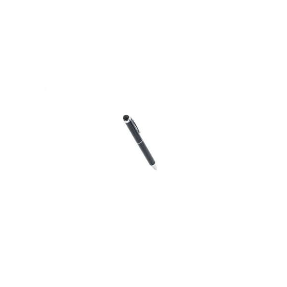 Bolígrafo puntero de Alexluca de mecanismo giratorio con suave cuerpo metálico de elegante color negro. Clip y punta de diseño a juego. Presentado en estuche individual negro con logotipo de la marca. Tinta azul.
