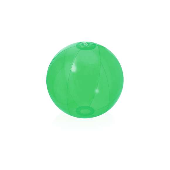  	Balón inflable de PVC en variada gama de alegres colores. De acabado transparente, excepto color blanco en acabado translúcido.