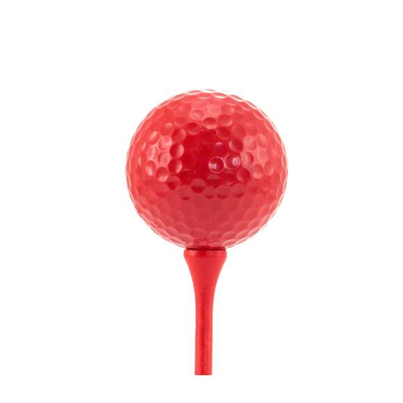 Bola de golf en variados colores, de resistente resina de 4 capas y 4,2cm de diámetro.