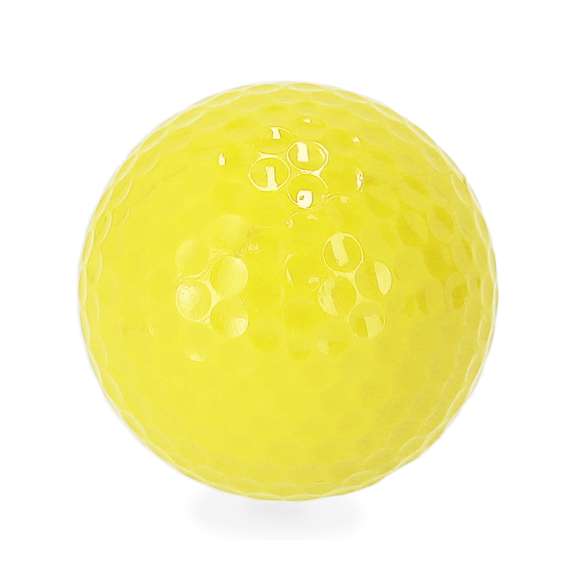 Bola de golf en variados colores, de resistente resina de 4 capas y 4,2cm de diámetro.