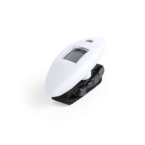 Práctica báscula digital para equipaje en vivos colores. Con pila de botón incluida y peso máximo de 40kg.