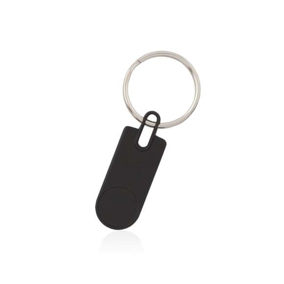 Llavero de divertido diseño de variados y vivos colores. Con cuerpo metálico troquelado especialmente diseñado para marcaje en doming/gota de resina.