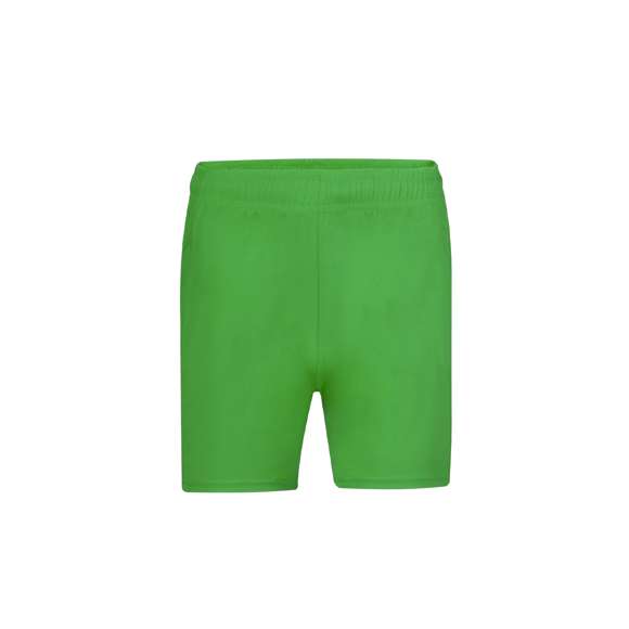Pantalón deportivo en resistente y ligero poliéster de 145g/m2, de tejido transpirable en vivos colores. Disponible en tallas 8-10, 12-14, S, M, L, XL.