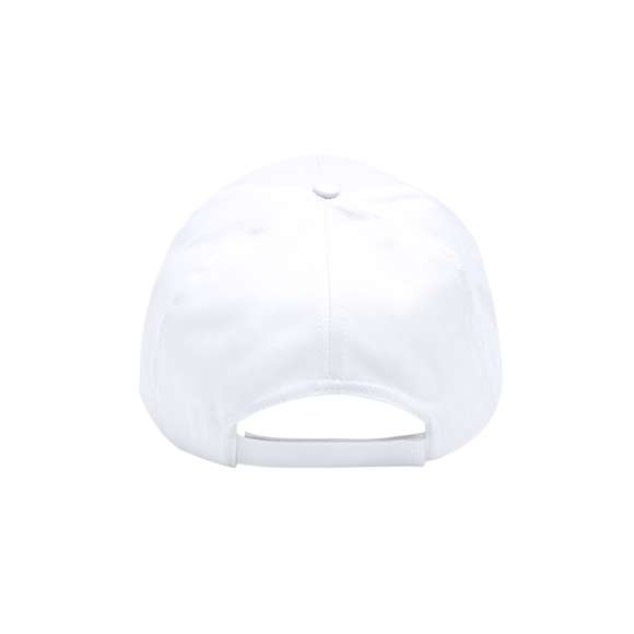 Gorra tipo trucker de 5 paneles en material 100% poliéster de suave acabado y cierre ajustable de velcro. Con frontal en color blanco y cuerpo/visera en variada gama de vivos colores. Especialmente diseñada para marcaje en sublimación.