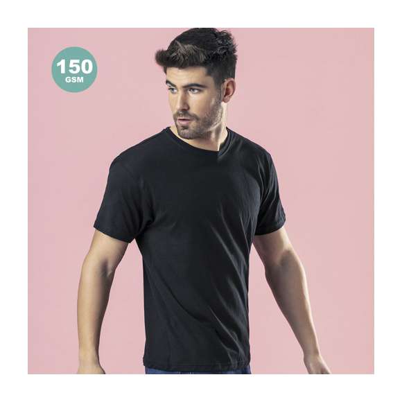 Camiseta para adulto de calidad premium en material 100% algodón de 150g/m2. Disponible en extensa gama de vivos colores y en tallas S, M, L, XL, XXL.